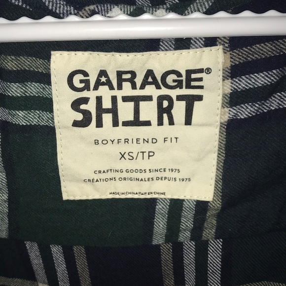 Garage green plaid shirt - Picture 3 of 3